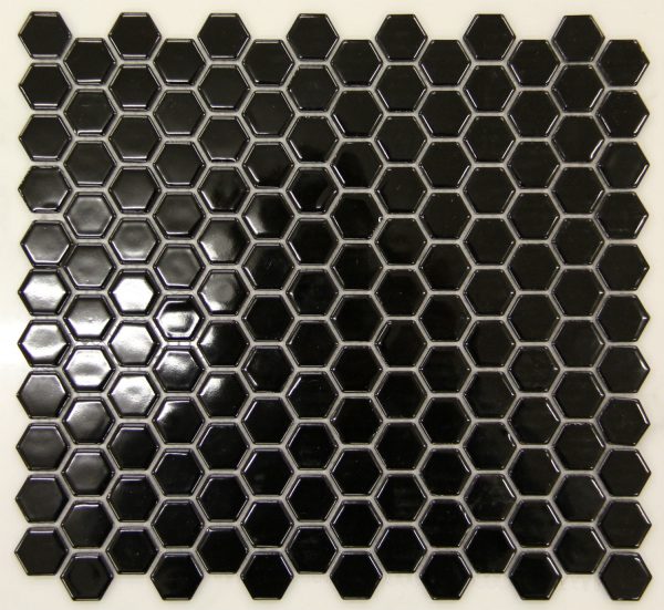 gloss black hexagon 23x23